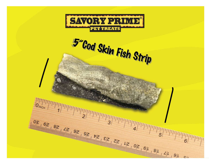Savory Prime Cod Skin Strips Dog Treat 4 oz