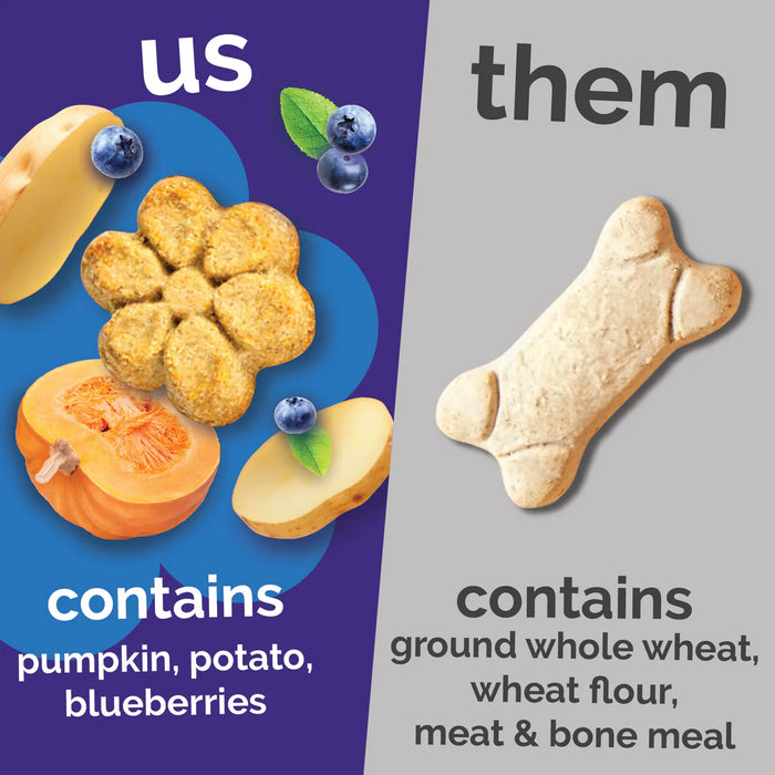 Fruitables Crunchy Baked Dog Treats Pumpkin & Blueberry 7oz