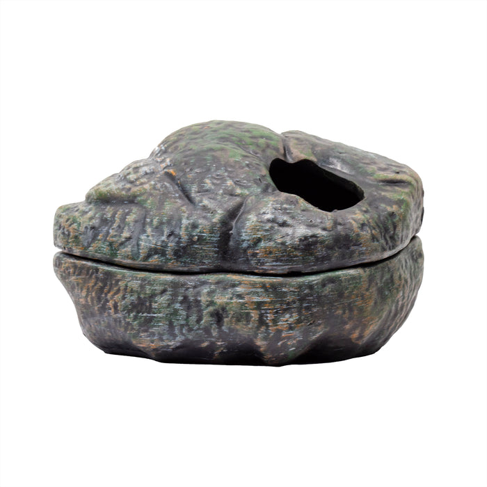 Zoo Med Repti Shelter 3-in-1 Cave Terrarium Hideaway Black 6in SM