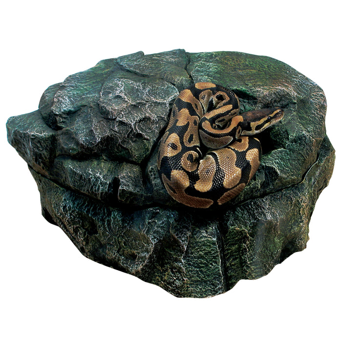 Zoo Med Repti Shelter 3-in-1 Cave Terrarium Hideaway Black 12in LG