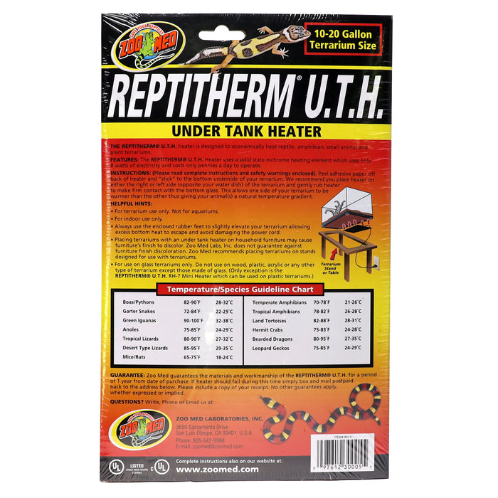 Zoo Med ReptiTherm Under Tank Heater (U.T.H) 8watt 6in X 8in SM