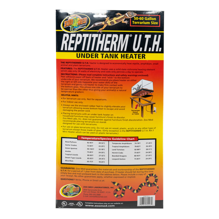 Zoo Med ReptiTherm Under Tank Heater (U.T.H) 24watt 8in X 18in LG