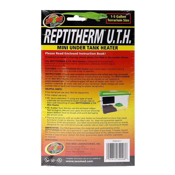 Zoo Med ReptiTherm Under Tank Heater (U.T.H) 4watt 4in X 5in Mini
