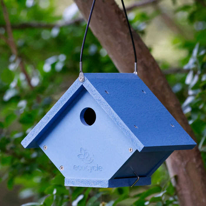 Nature's Way Bird Products Ecocycle Wren Roost Bird House, Blue