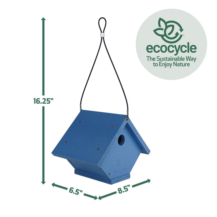 Nature's Way Bird Products Ecocycle Wren Roost Bird House, Blue