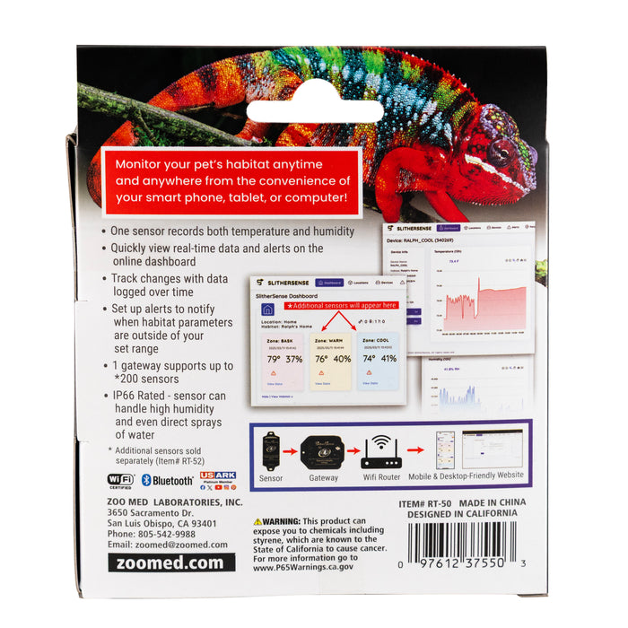 Zoo Med Slither Sense Remote Temperature & Humidity Monitoring System