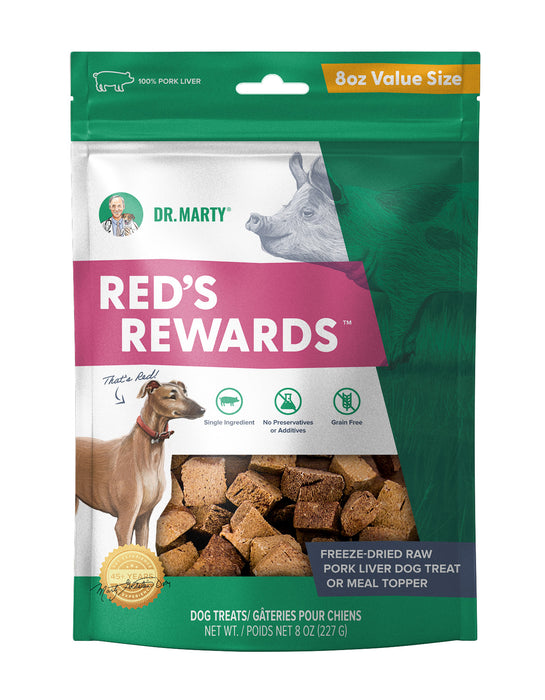 Dr Marty Reds Rewards Pork liver dog 8oz