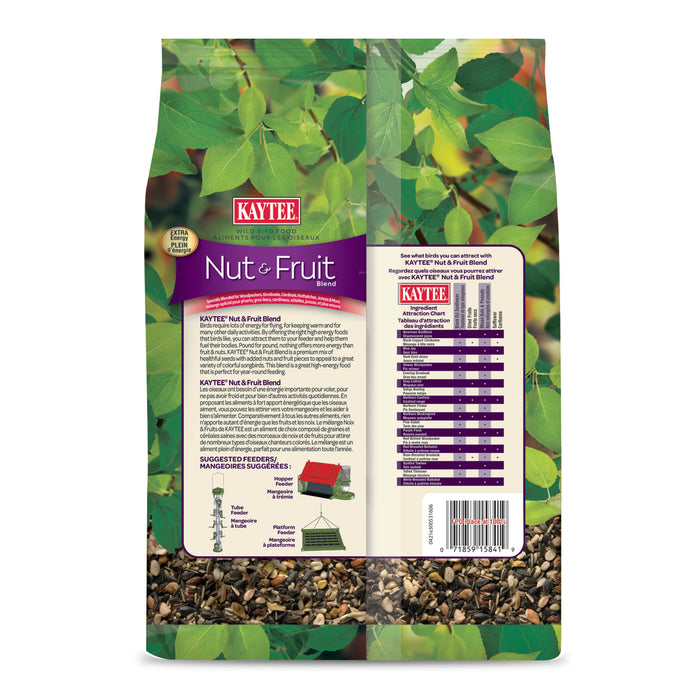 Kaytee Wild Bird Food Nut & Fruit Blend, Stand Up Pouch, 5 Pounds