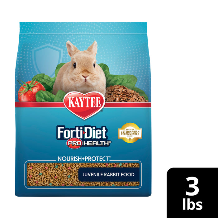 Kaytee Forti-Diet Pro Health Nourish+Protect Juvenile Rabbit Food Alfalfa 3 Pounds