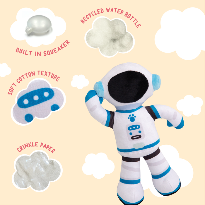SnugArooz Apollo the Astronaut Plush Dog Toy