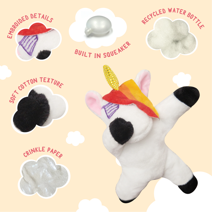 SnugArooz Baby Dab the Unicorn Plush Dog Toy