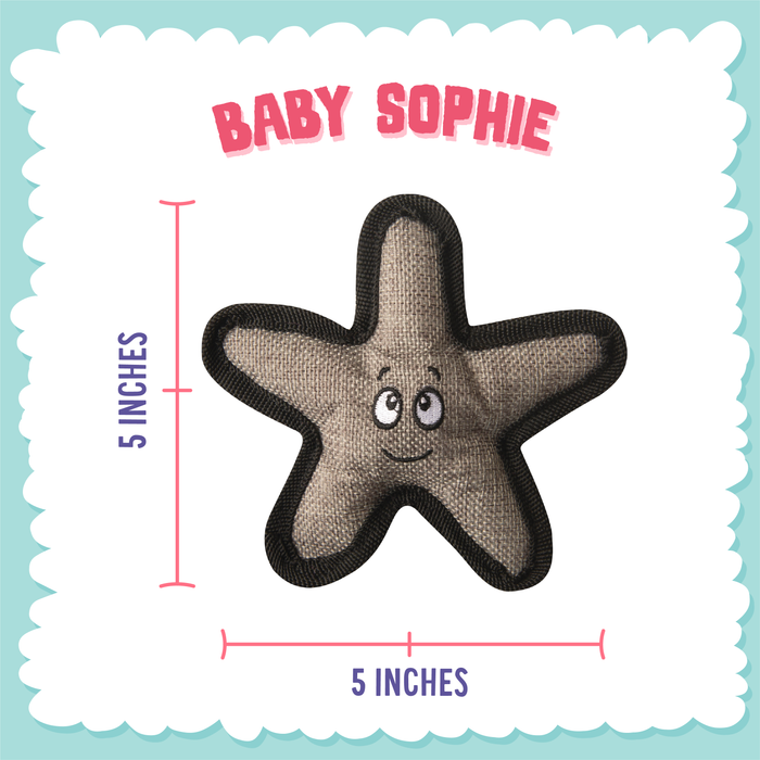 SnugArooz Baby Sophie the Starfish Plush Dog Toy
