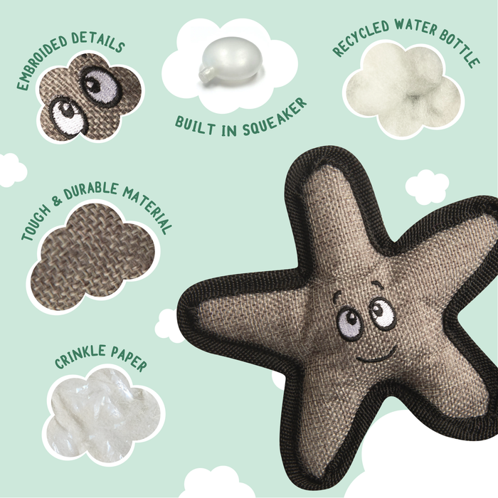SnugArooz Baby Sophie the Starfish Plush Dog Toy
