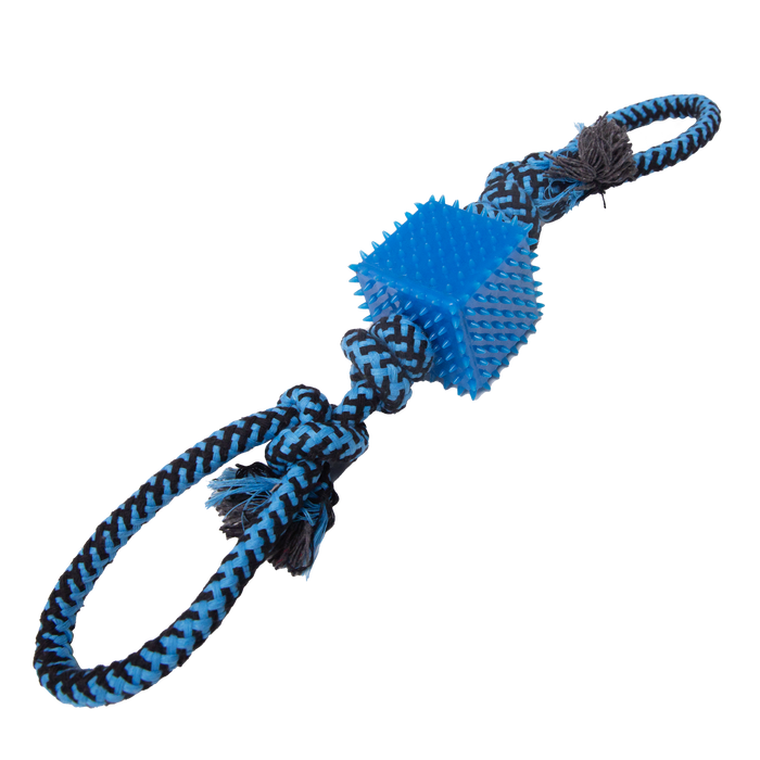 SnugArooz Baby Tug N Cube Rope Dog Toy (Assorted Colors) 16"
