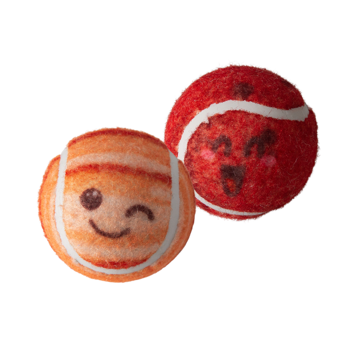 SnugArooz Behind Mars 2pk Tennis Squeaky Balls Dog Toy 2 Pk