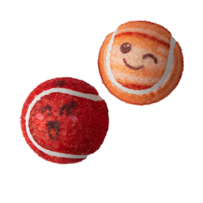 SnugArooz Behind Mars 2pk Tennis Squeaky Balls Dog Toy 2 Pk