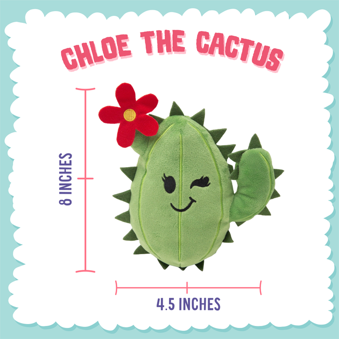 SnugArooz Chloe the Cactus Plush Dog Toy