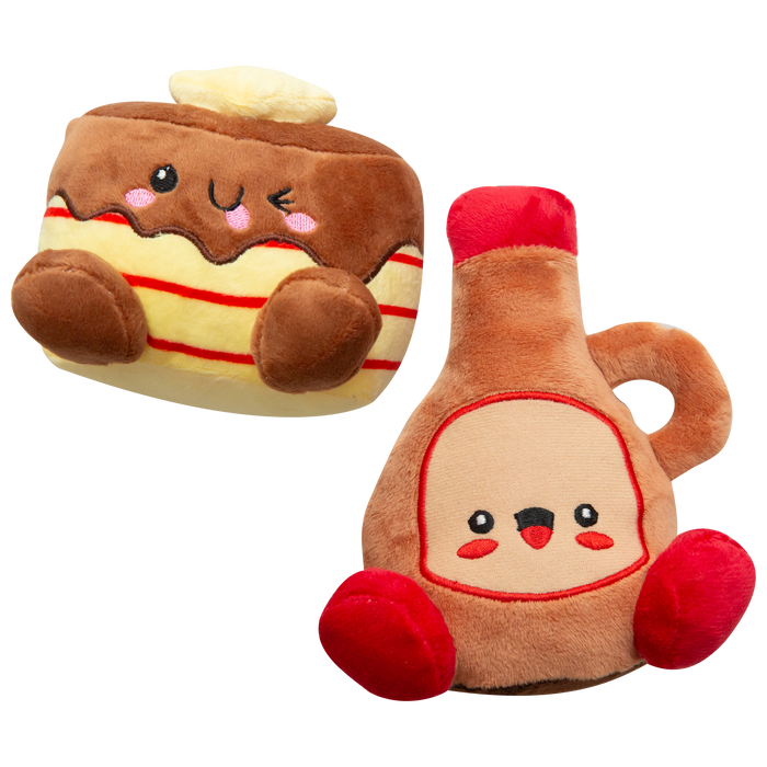 SnugArooz Pancake and Syrup 2pk Plush Dog Toy