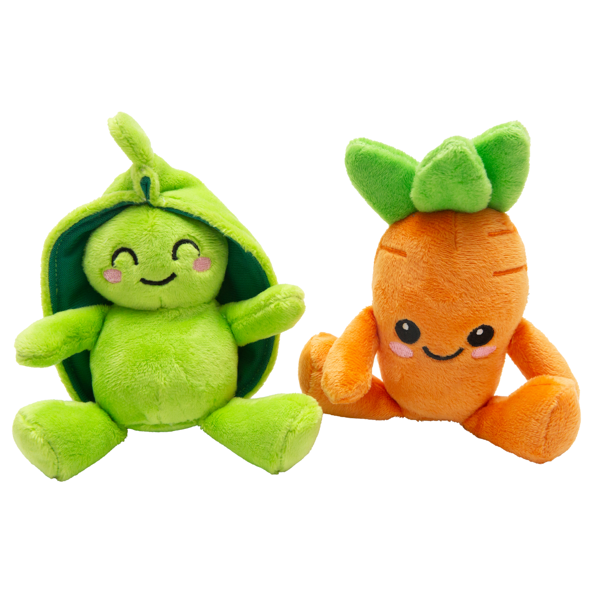 SnugArooz Pea and Carrot 2pk Plush Dog Toy — AnimalWiz.com