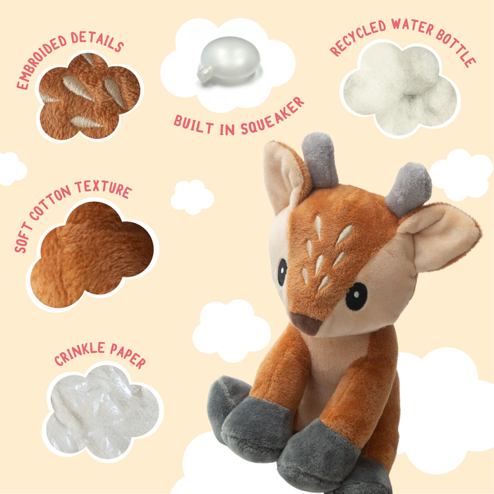 SnugArooz Dixie the Deer Plush Dog Toy
