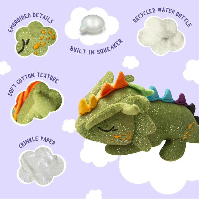 SnugArooz Drowsy the Dragon Plush Dog Toy