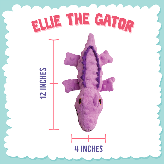SnugArooz Ellie the Gator Plush Dog Toy