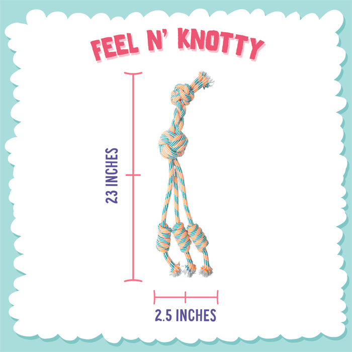 SnugArooz Feel'N Knotty Rope Dog Toy