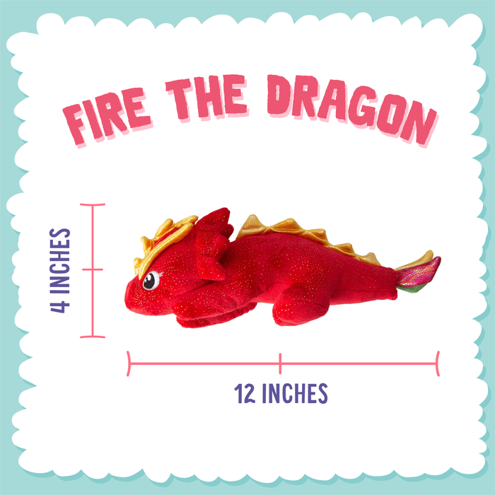 SnugArooz Fire the Dragon Plush Dog Toy