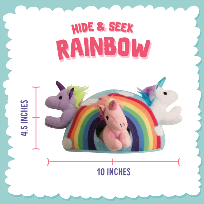 SnugArooz Hide & Seek Rainbow Plush Dog Toy