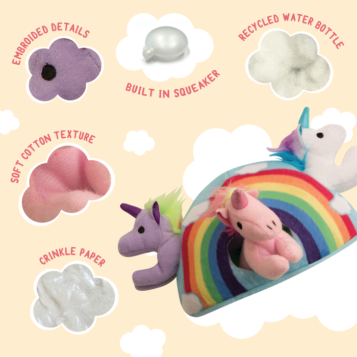 SnugArooz Hide & Seek Rainbow Plush Dog Toy