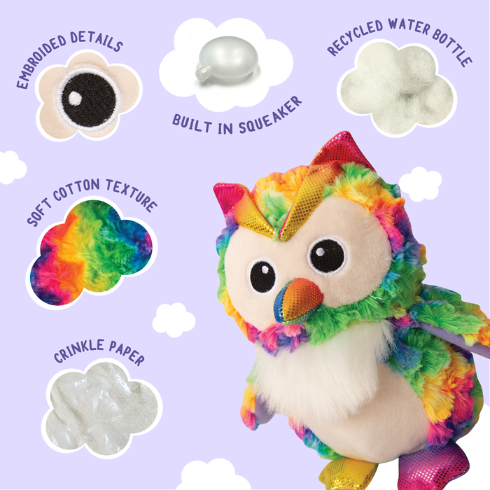 SnugArooz Hootie the Owl Plush Dog Toy