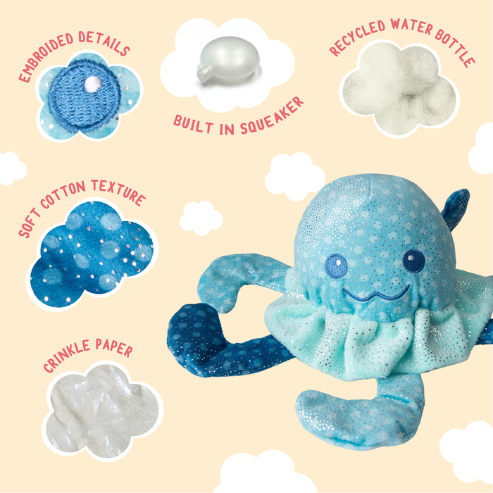 SnugArooz Jelly the Fish Plush Dog Toy