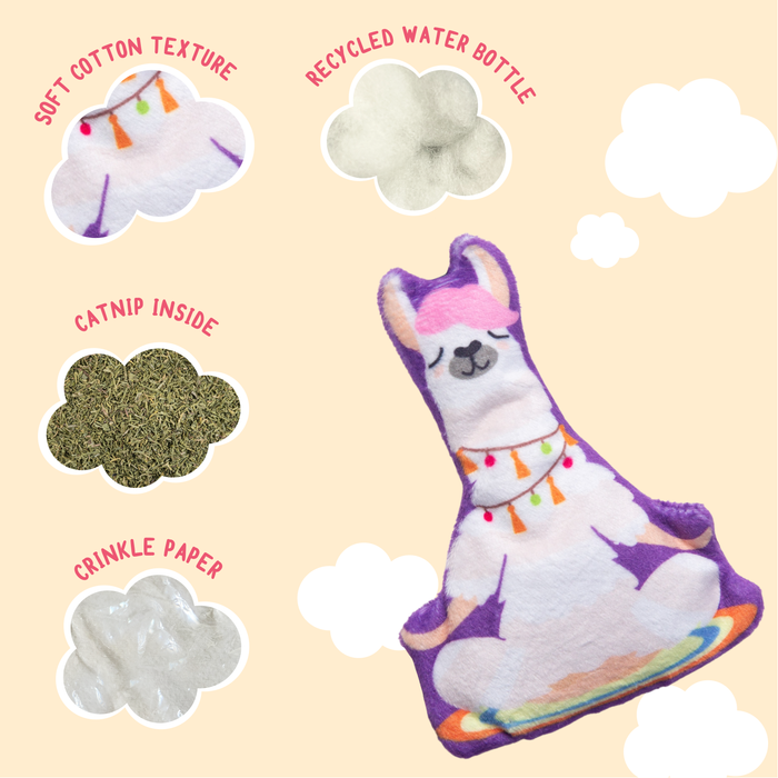 SnugArooz Kitty Llamaste with Catnip Plush Cat Toy