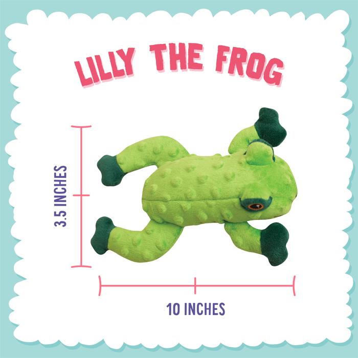 SnugArooz Lilly the Frog Plush Dog Toy