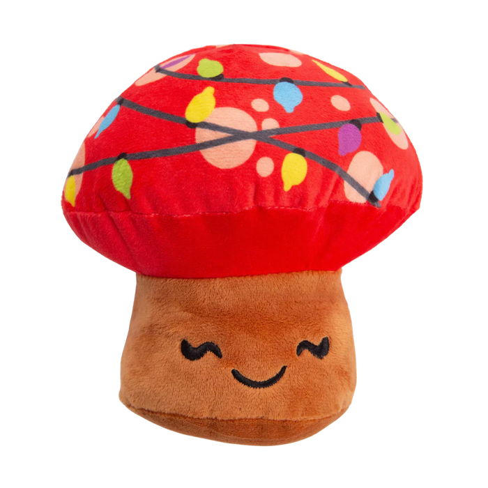 SnugArooz Merry Mushroom Plush Dog Toy