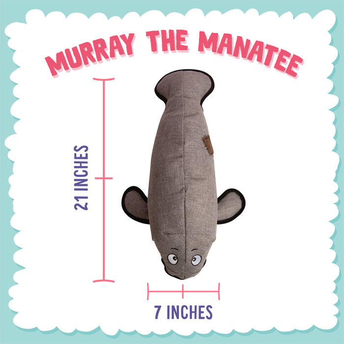 SnugArooz Murray the Manatee Plush Dog Toy