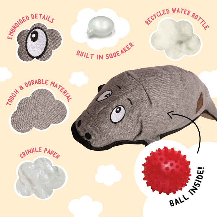 SnugArooz Murray the Manatee Plush Dog Toy