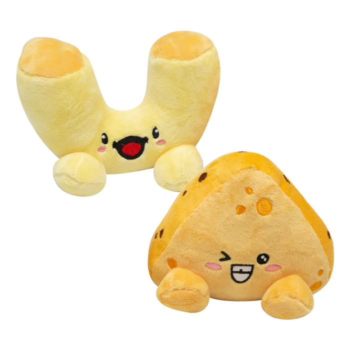 SnugArooz Mac and Cheese 2pk Plush Dog Toy