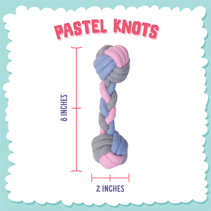 SnugArooz Pastel Knots Rope Dog Toy