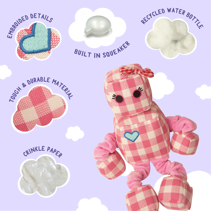 SnugArooz Rosie the Robot Plush Dog Toy