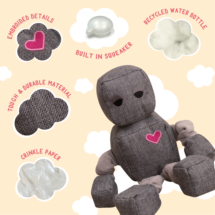 SnugArooz Ryder the Robot Plush Dog Toy