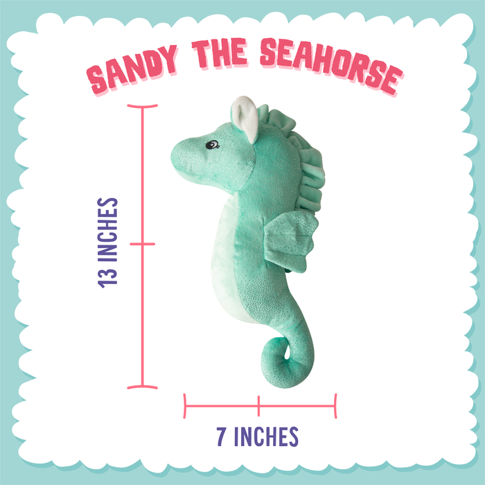 SnugArooz Sandy the Sea Horse Plush Dog Toy