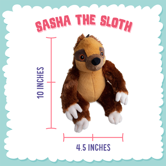 SnugArooz Sasha the Sloth Plush Dog Toy