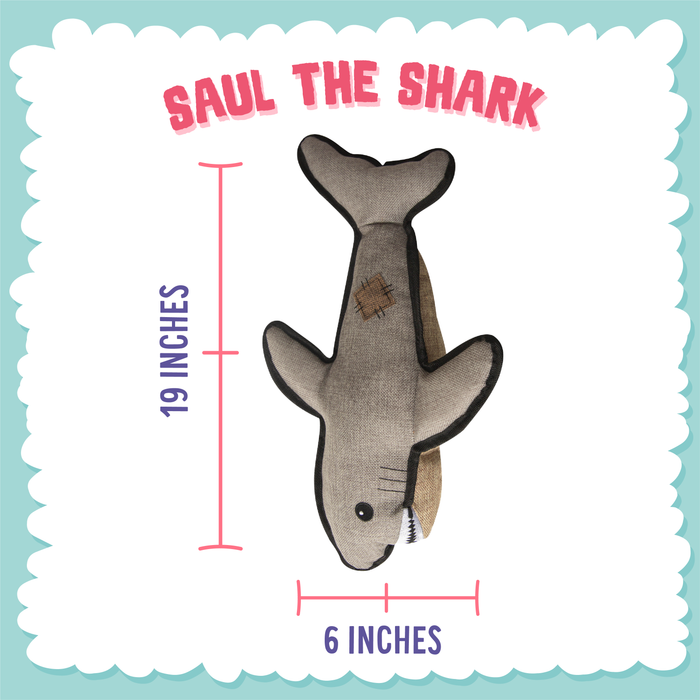 SnugArooz Saul the Shark Plush Dog Toy