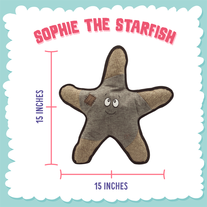 SnugArooz Sophie the Starfish Plush Dog Toy