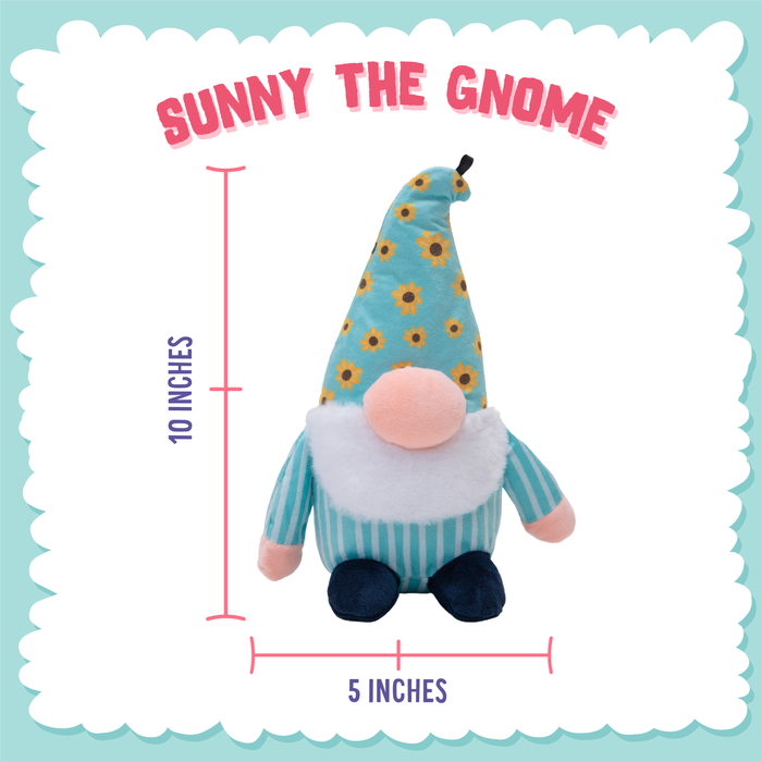 SnugArooz Sunny The Gnome Plush Dog Toy