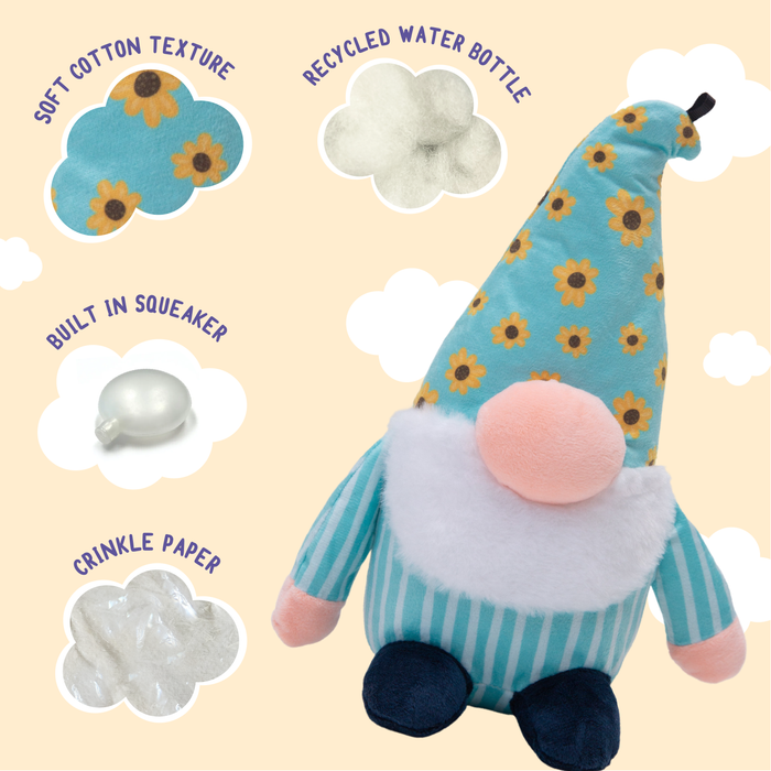 SnugArooz Sunny The Gnome Plush Dog Toy