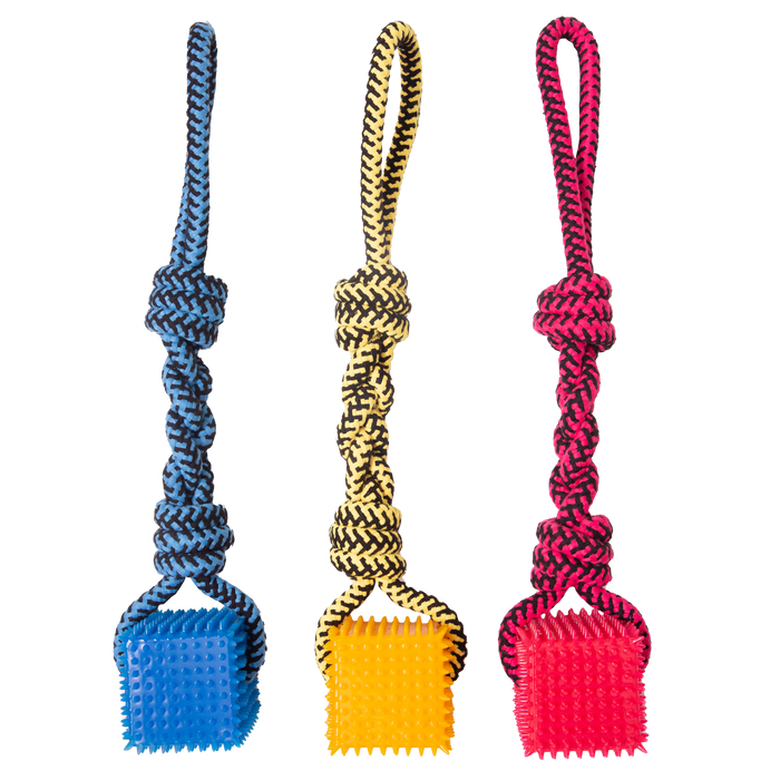 SnugArooz Spike-O-Cube 19" Rope Dog Toy