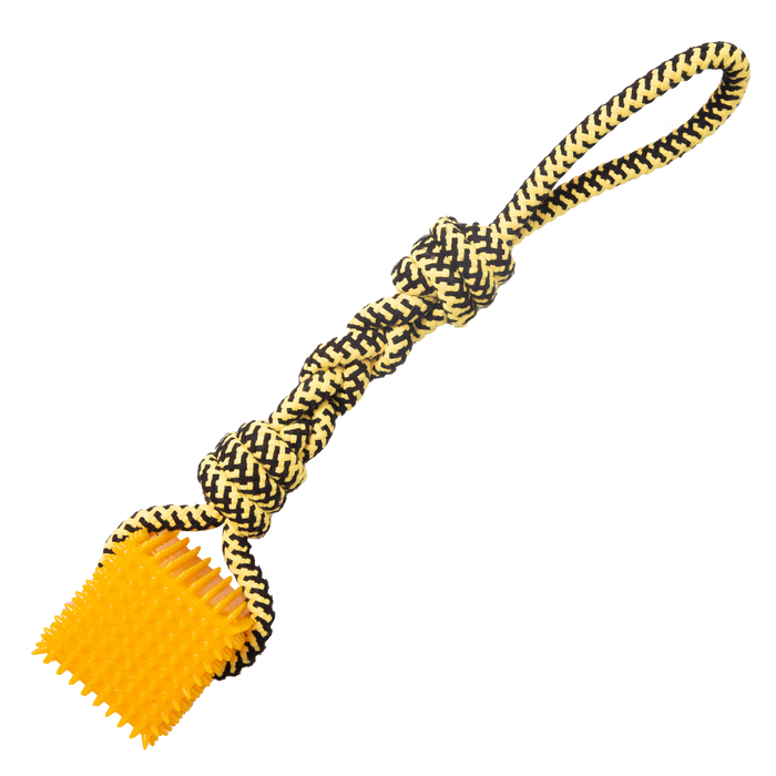 SnugArooz Spike-O-Cube 19" Rope Dog Toy
