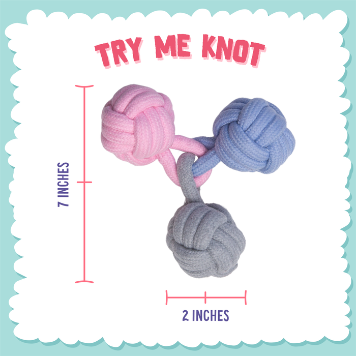 SnugArooz Try Me Knot Rope Dog Toy